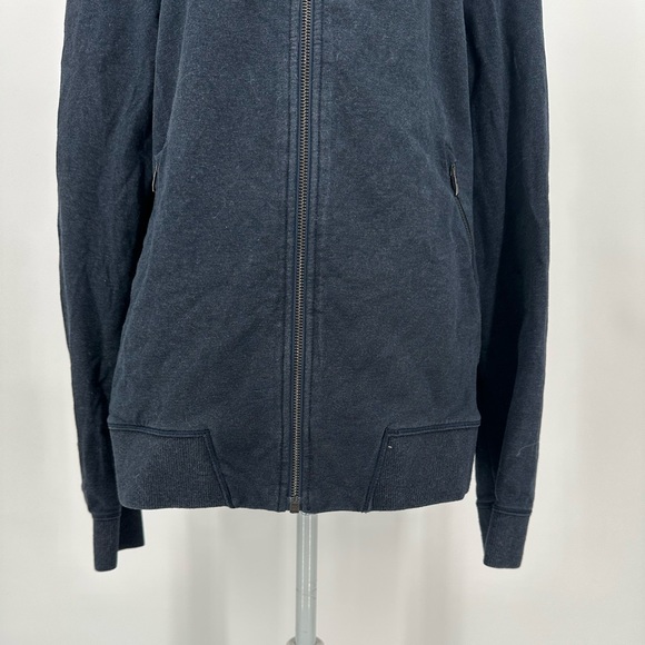 Lululemon Cross Cut Hoodie Heathered Inkwell Full Zip French Terry Medium - Picture 4 of 13
